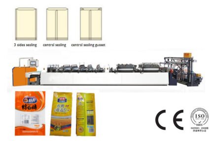 Máquina bolseadora para fabricar sello de centra aletas