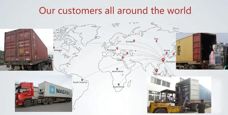 Evergreen Machine exporta máquinas a todo el mundo.