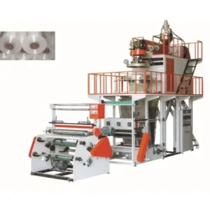 Industrial machinery for film production with multiple components and rollers