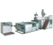 Industrial extrusion machine with multiple components and a hopper.