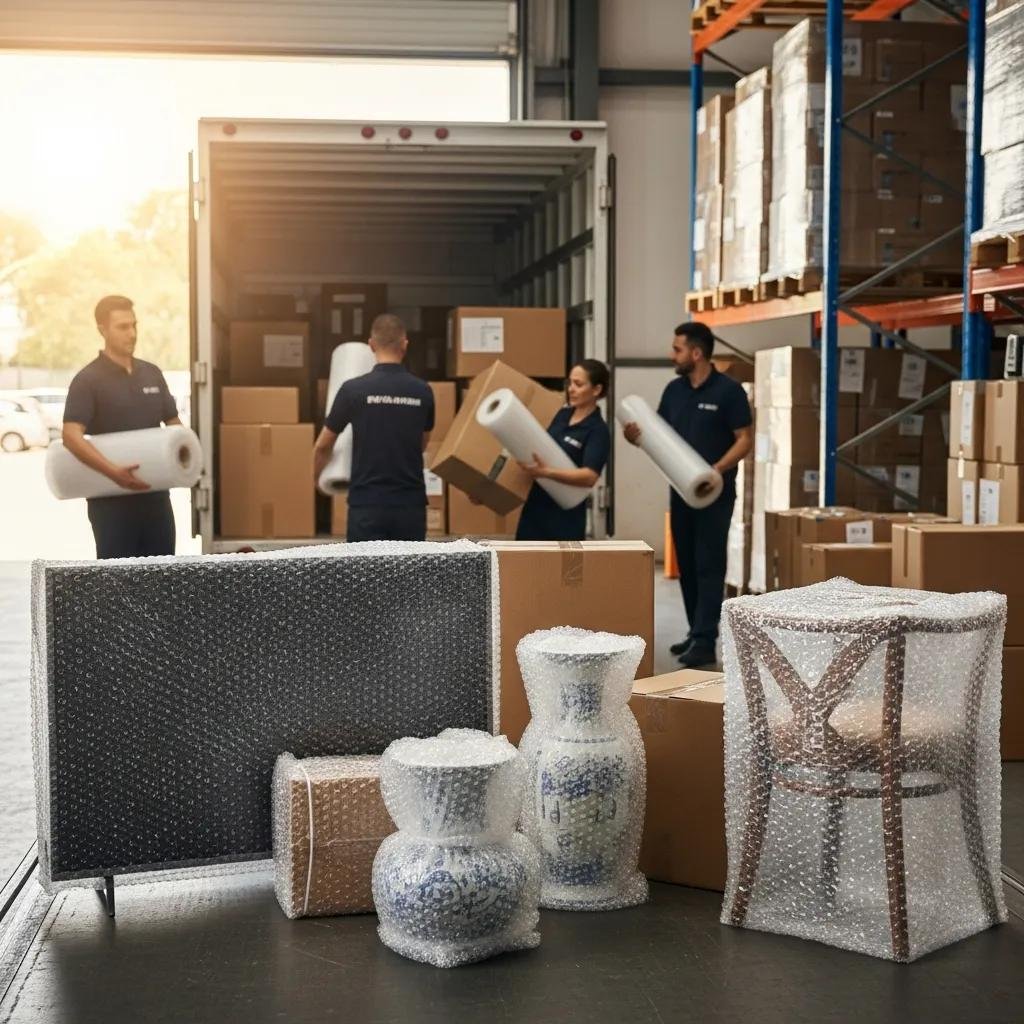 Bubble wrap applications in shipping and protecting various products