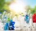 Colorful assortment of recyclable plastic bottles and containers promoting sustainability